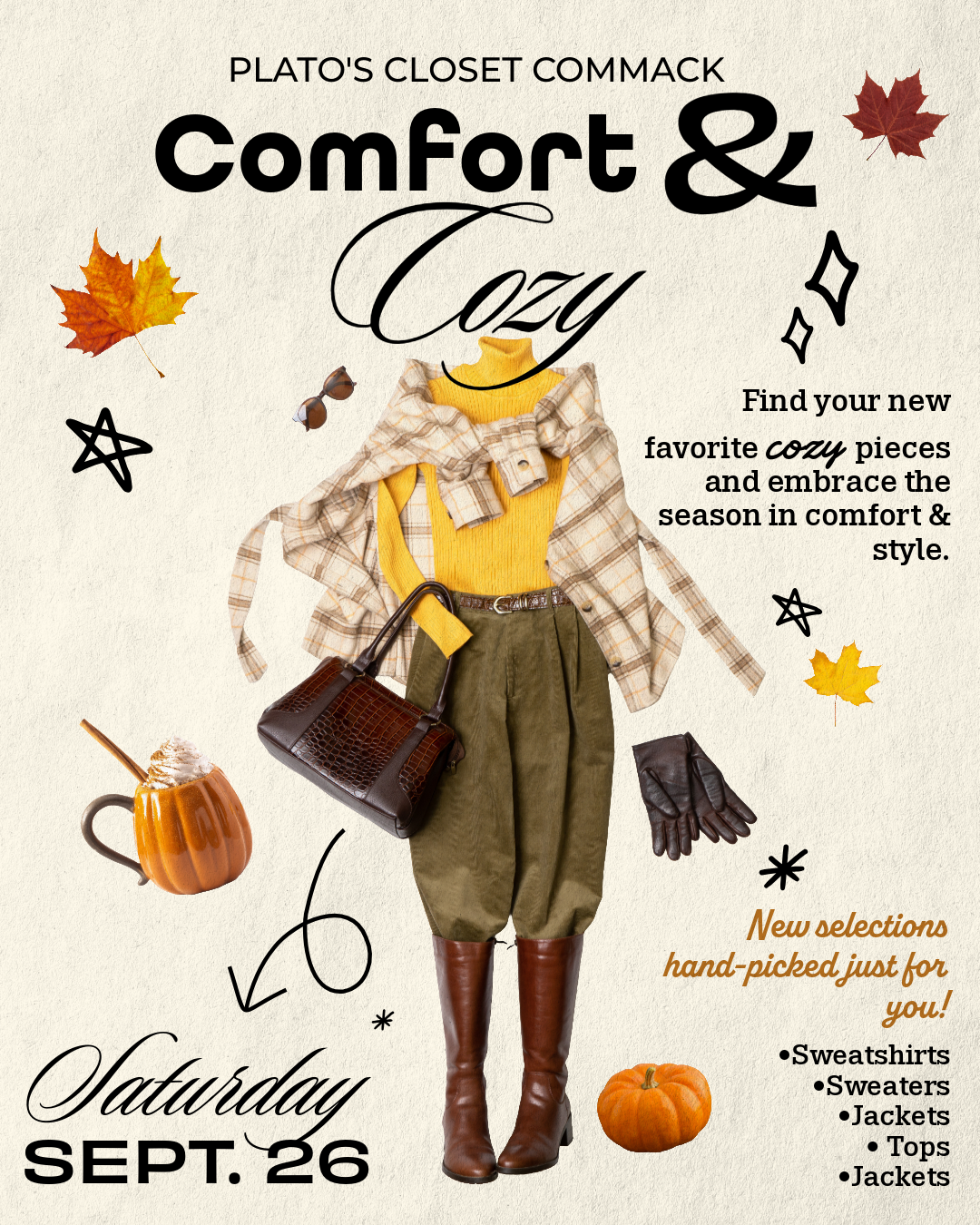 First Ever Comfort and Cozy Drop! Think sweaters, sweatshirts and sweatpants!